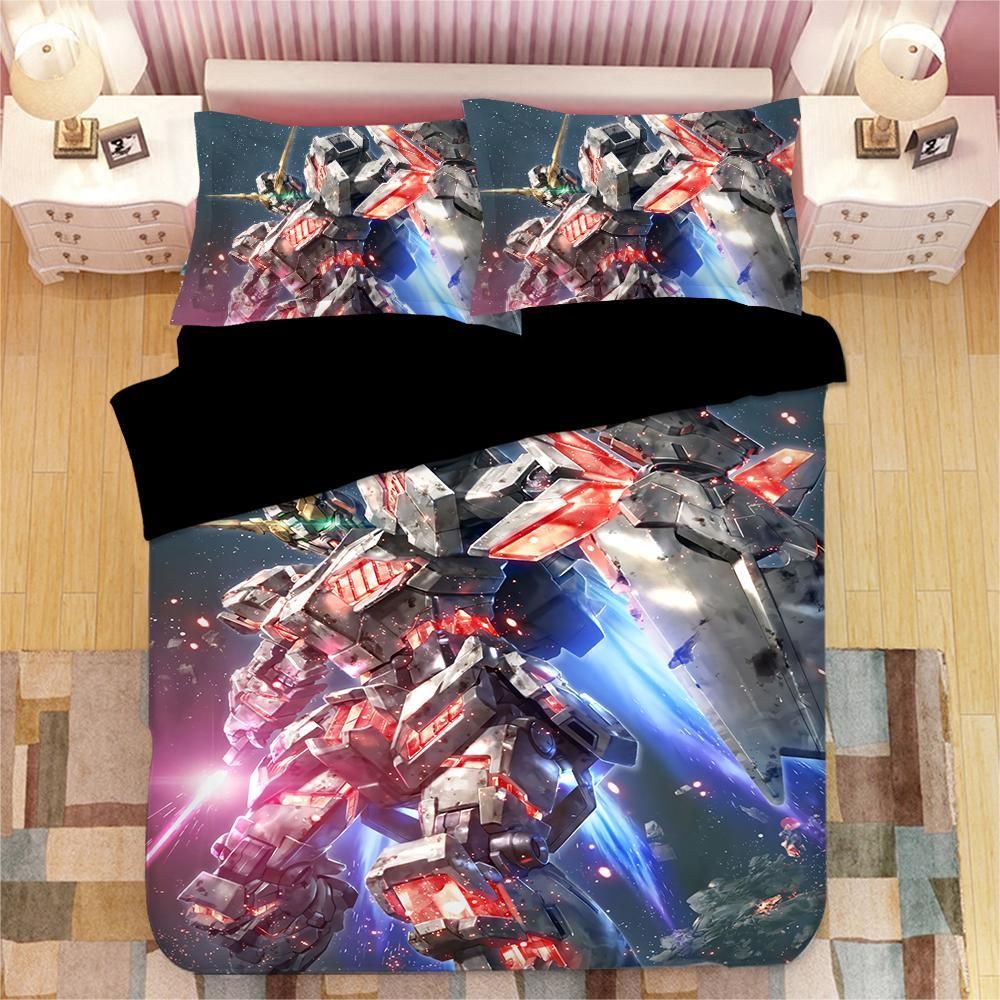 Gundam 10 Duvet Cover Pillowcase Bedding Sets Home Bedroom Decor