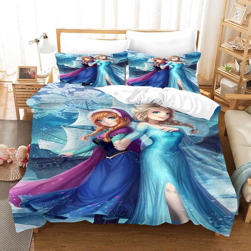 Frozen Anna Elsa Princess 21 Duvet Cover Pillowcase Bedding Sets