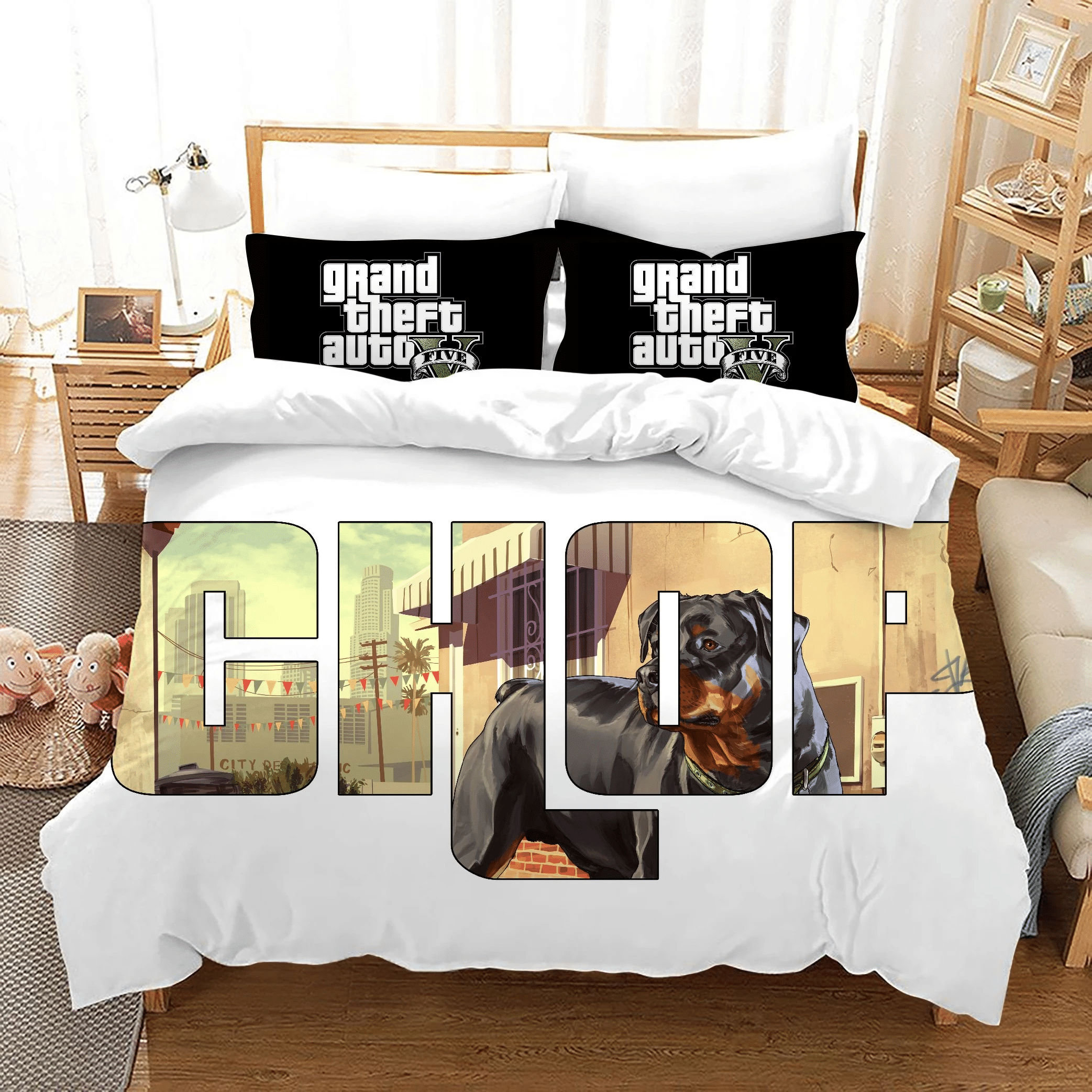 Grand Theft Auto 24 Duvet Cover Pillowcase Bedding Sets Home