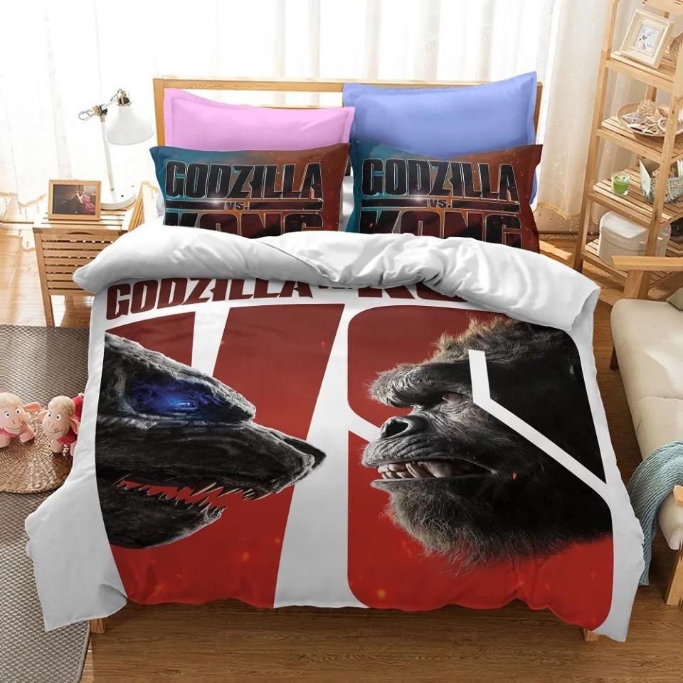 Godzilla Vs Kong 1 Duvet Cover Quilt Cover Pillowcase Bedding