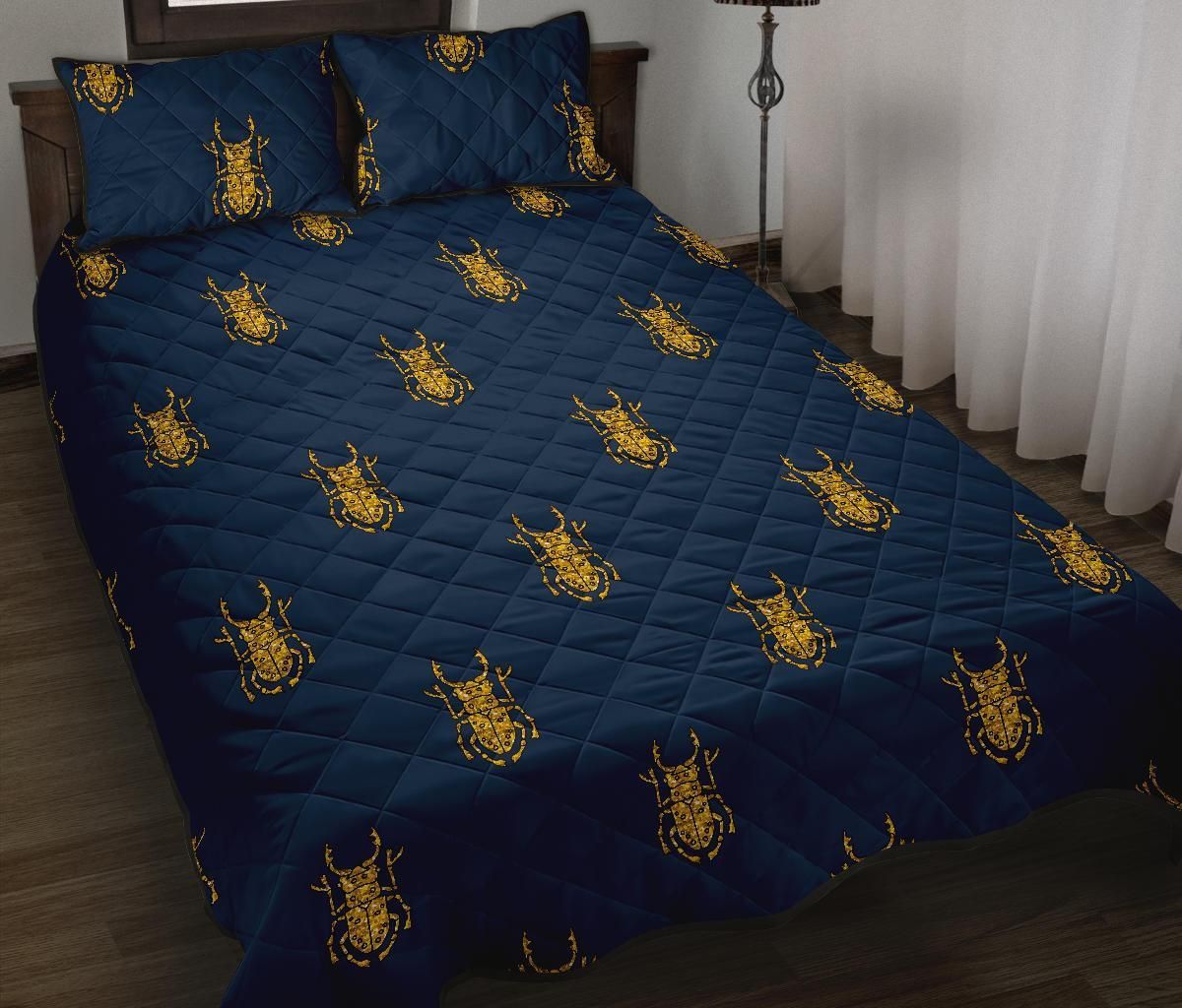 Golden Bug Pattern Print Bedding Sets Quilt Quilt Bed Sets