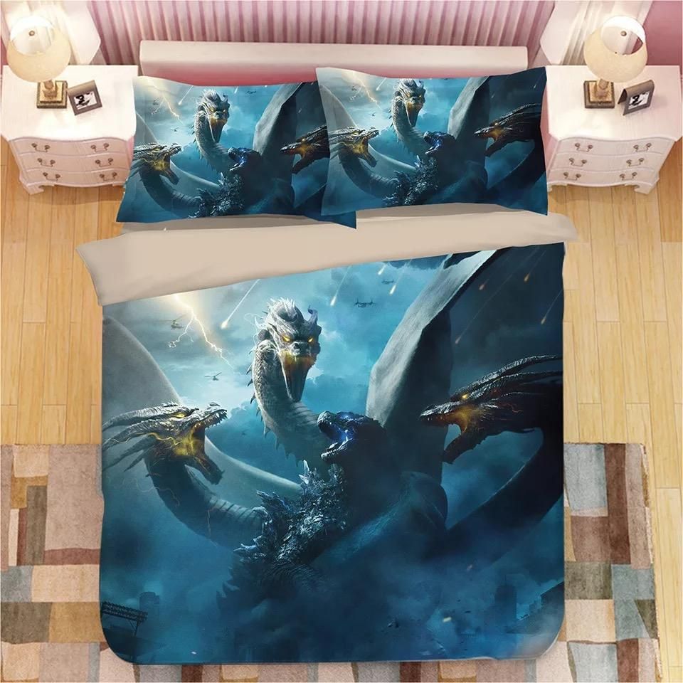 Godzilla 1 Duvet Cover Quilt Cover Pillowcase Bedding Sets Bed