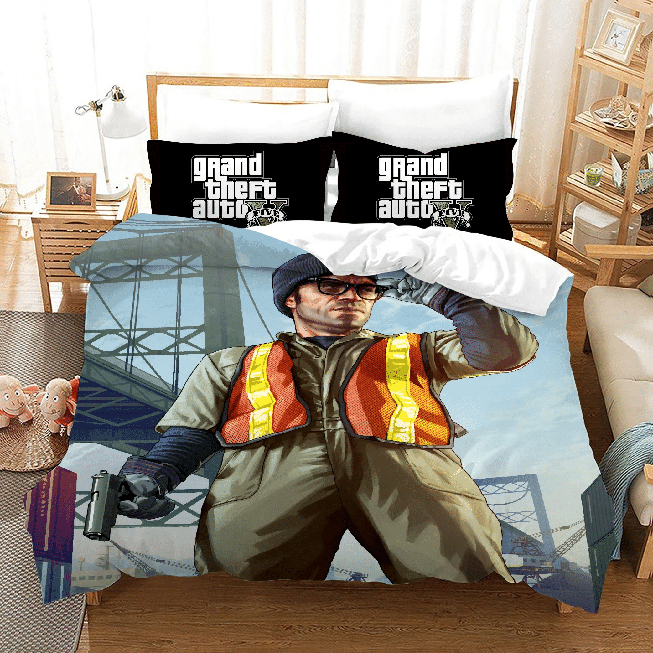 Grand Theft Auto 8 Duvet Cover Quilt Cover Pillowcase Bedding