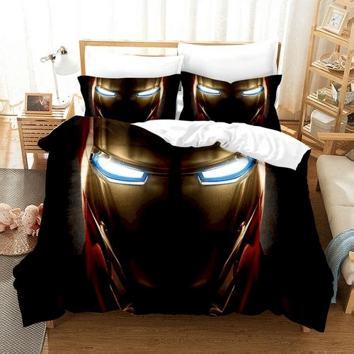 Iron Man 02 Bedding Sets Duvet Cover Bedroom Quilt Bed