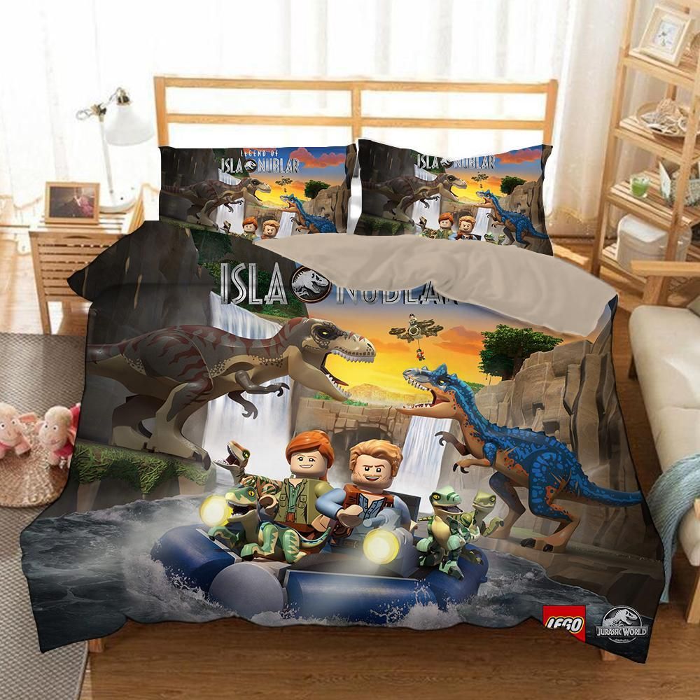 Lego Jurassic World 7 Duvet Cover Pillowcase Bedding Sets Home