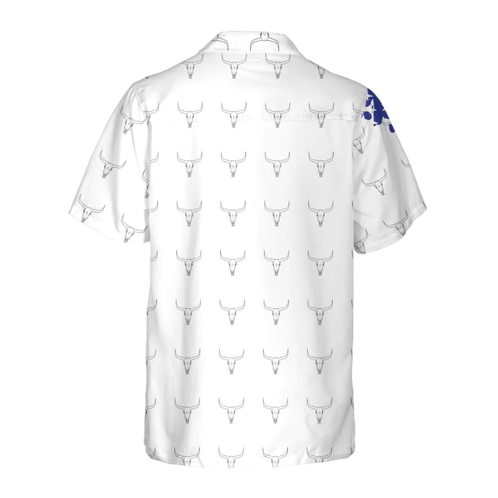 Texas Flag Longhorn Pattern Hawaiian Shirt Unique Texas Shirt Gift For Texas Lovers Aloha Shirt For Men and Women