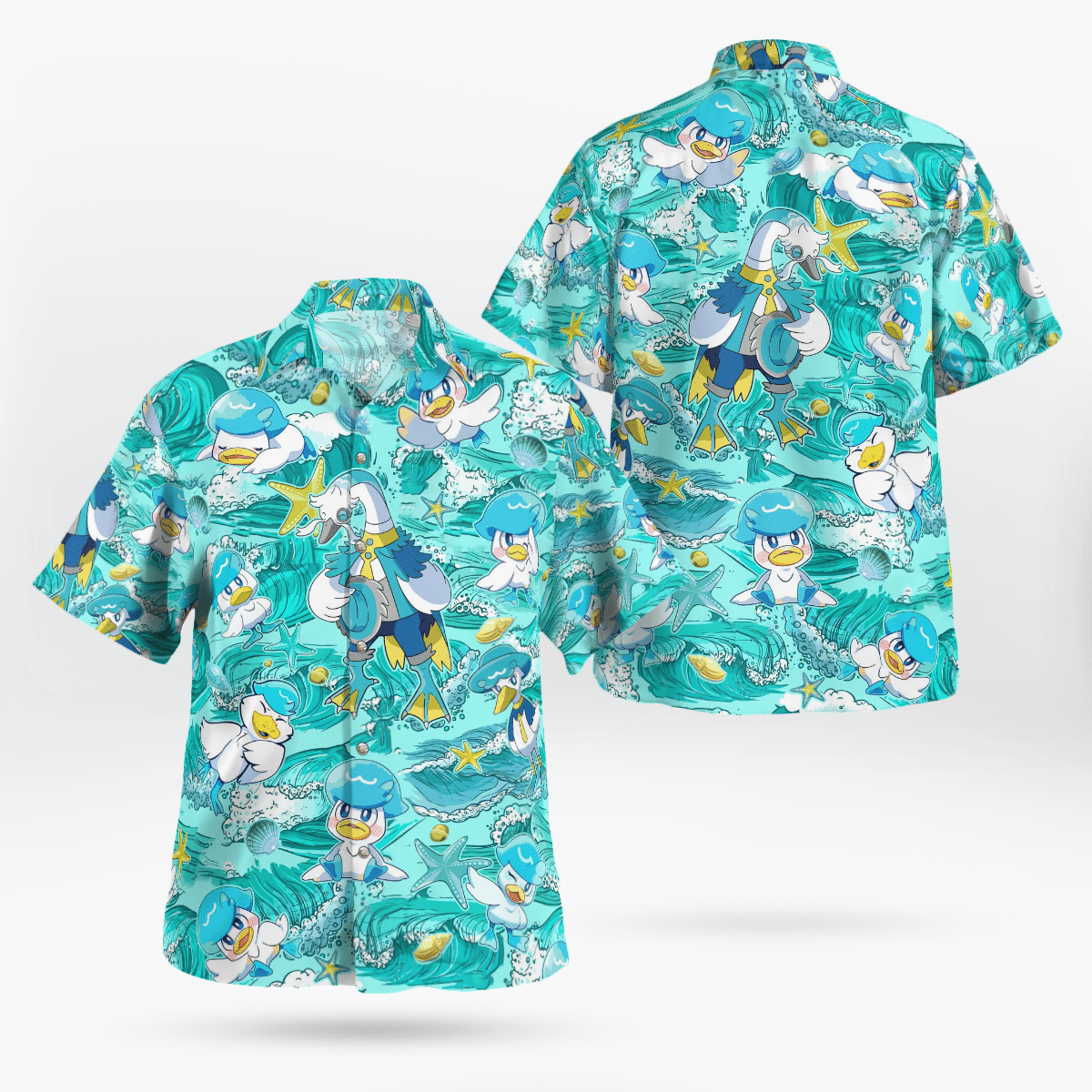 Quaxly Pokmon Hawaii Shirt Aloha Shirt For Men Women