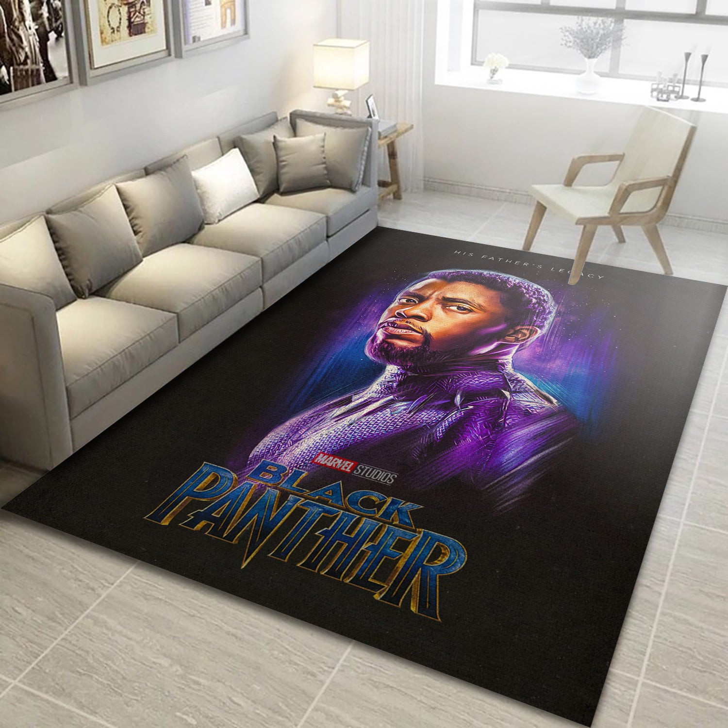 Black Panther Ver6 Area Rug For Christmas, Bedroom Rug - Home Decor - Indoor Outdoor Rugs