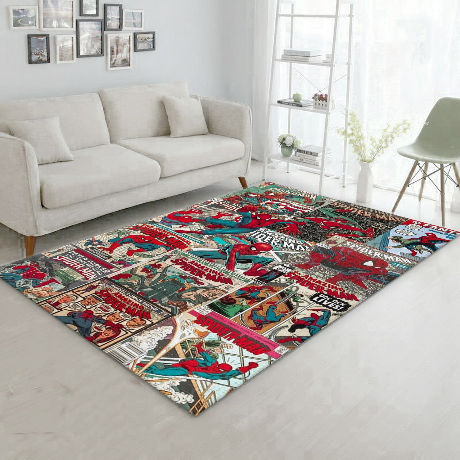 Spiderman Comic 1 Area Rug, Bedroom Rug - Home Decor Floor Decor - Indoor Outdoor Rugs