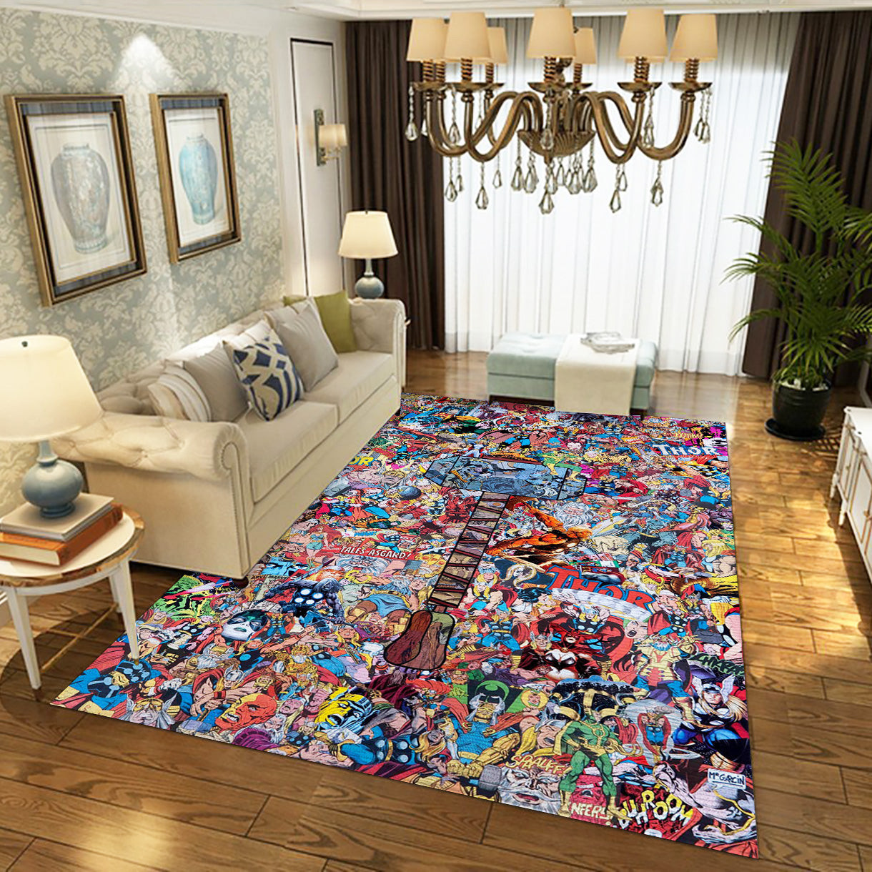 Thor Art Area Rug, Living Room And Bedroom Rug - Floor Decor - Indoor Outdoor Rugs