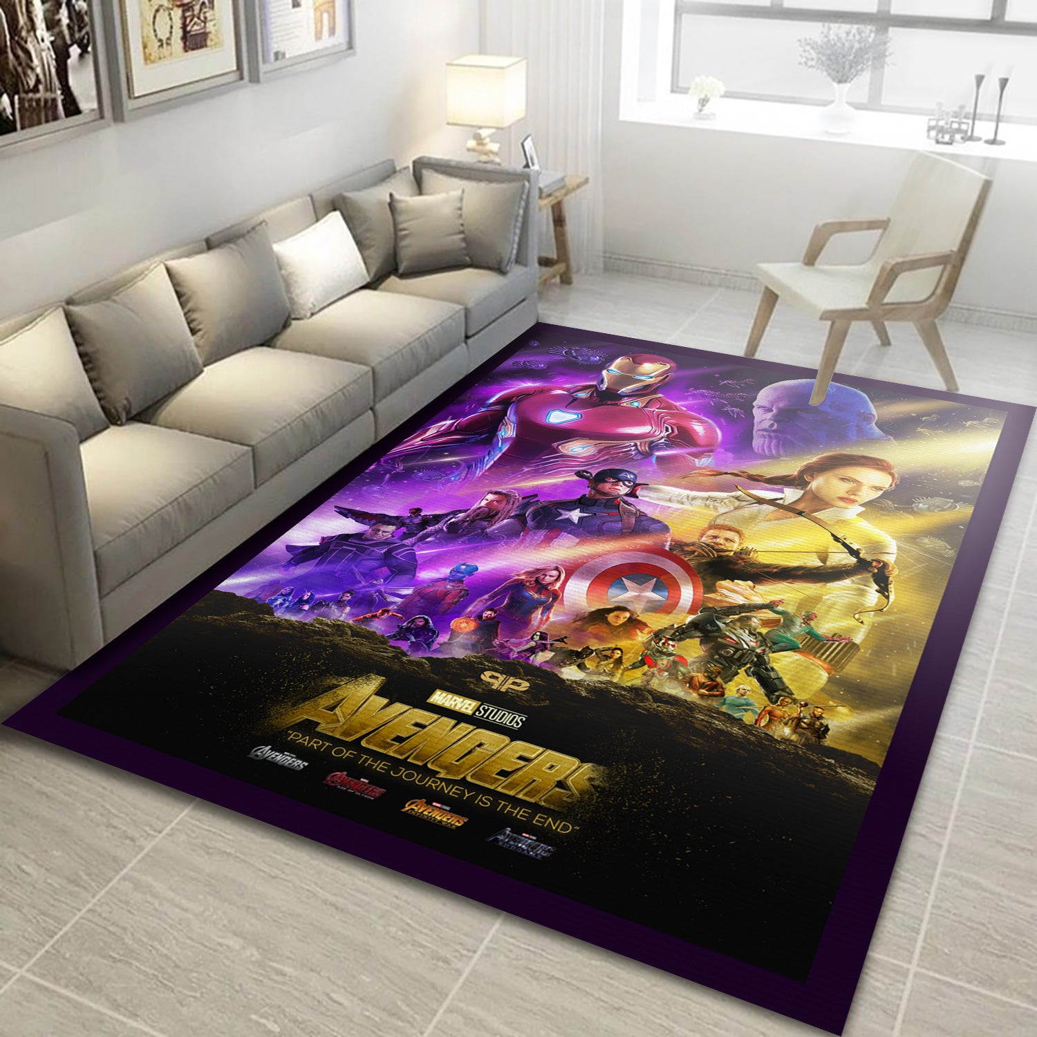 Marvel S Avengers Endgame Movie Area Rug, Bedroom Rug - Carpet Floor Decor - Indoor Outdoor Rugs