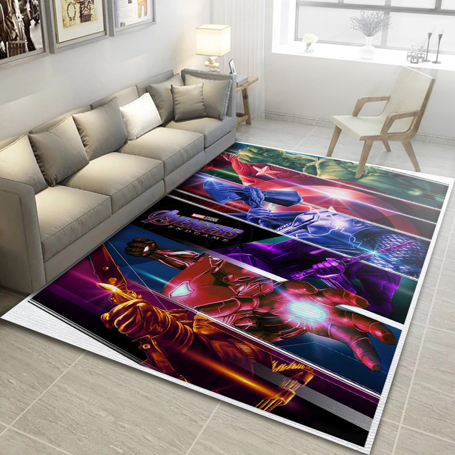 Avengers Endgame Movie Area Rug, Living Room And Bedroom Rug - Carpet Floor Decor - Indoor Outdoor Rugs