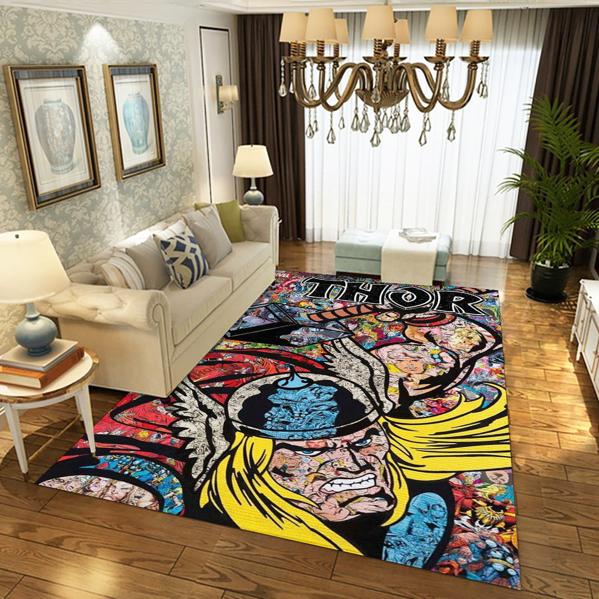 Thor Marvel Rug, Living Room Rug - Home US Decor - Indoor Outdoor Rugs