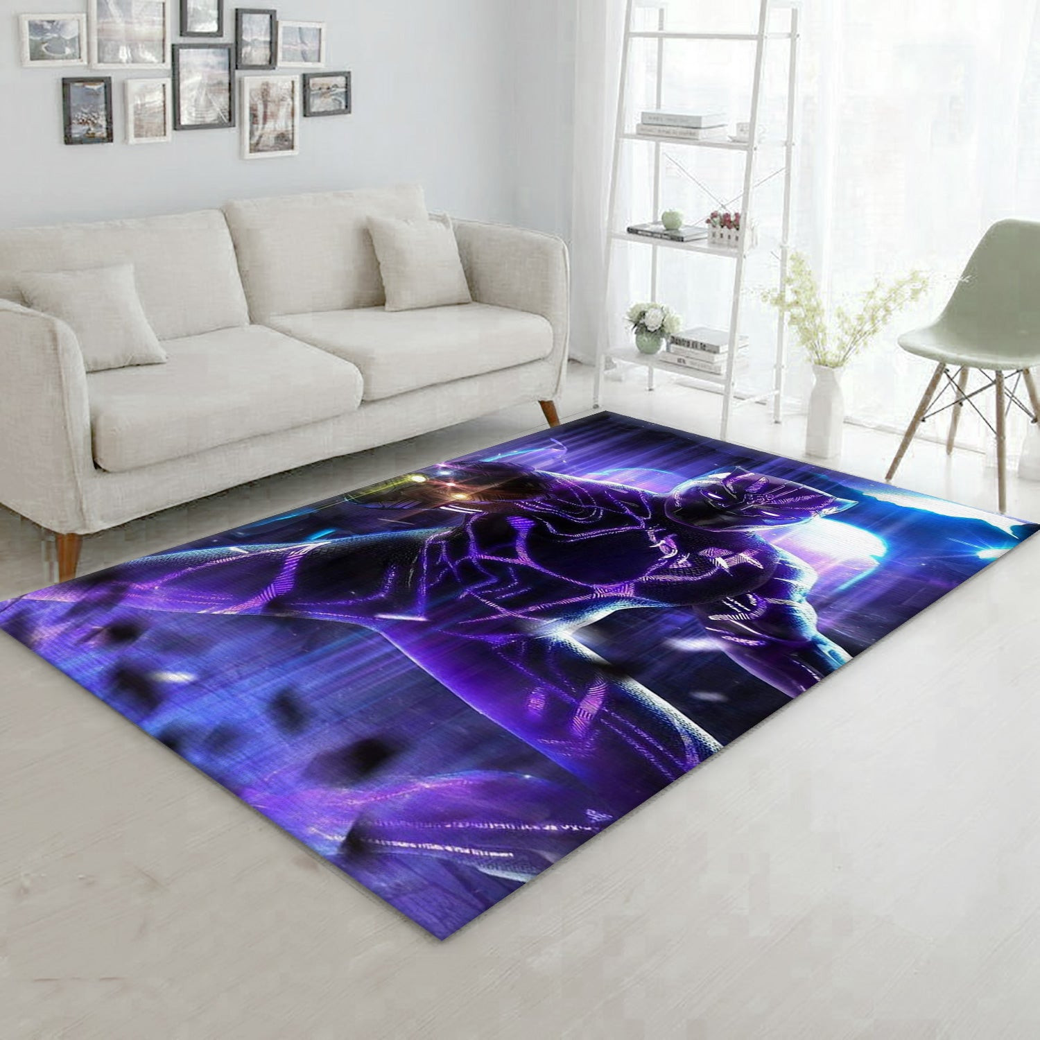 Black Panther Ver2 Movie Area Rug, Living Room Rug - Home Decor Floor Decor - Indoor Outdoor Rugs