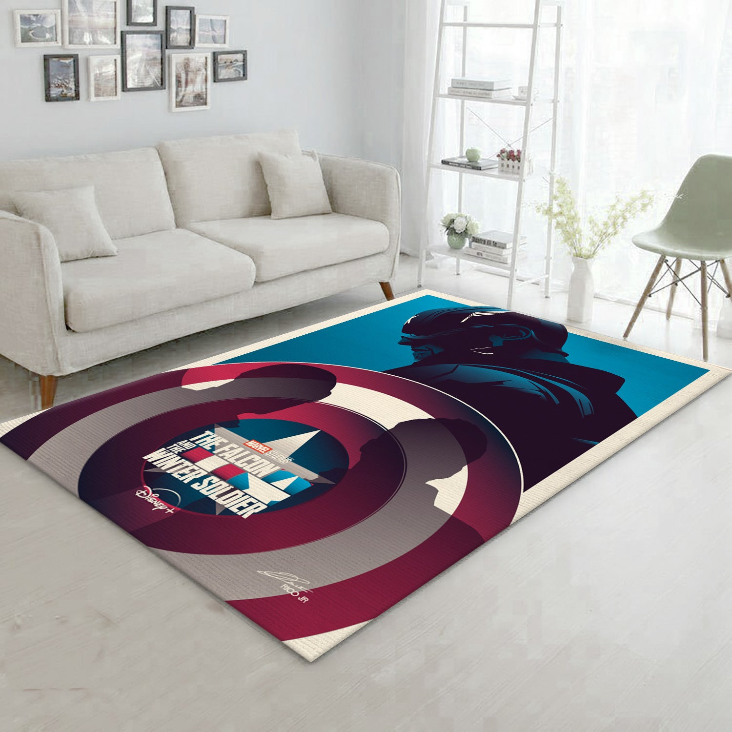 Captain America Falcon And The Winter Soldier Area Rug, Bedroom Rug - Home Decor - Indoor Outdoor Rugs