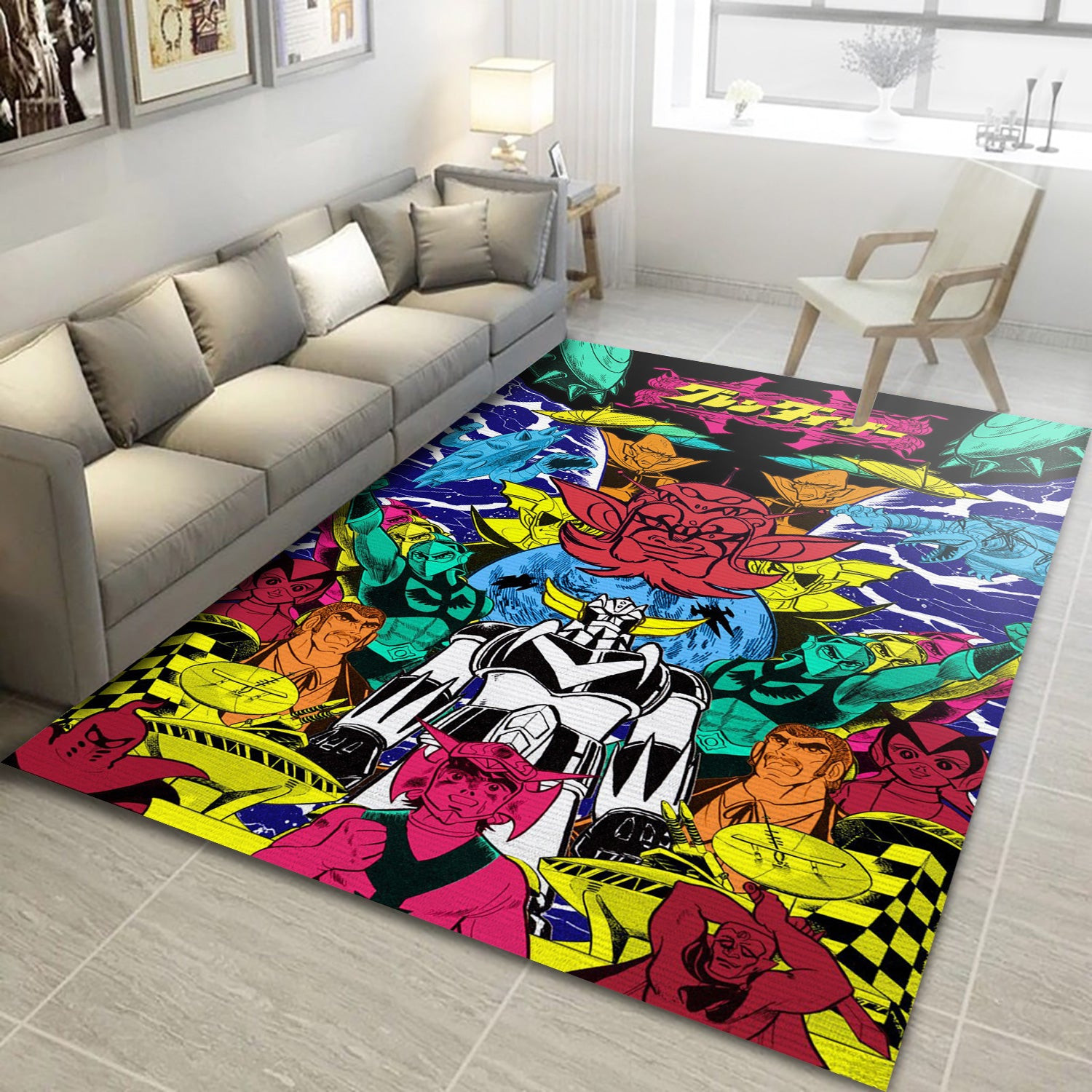 Great Grendizer Movie Area Rug, Living Room Rug - Home Decor - Indoor Outdoor Rugs