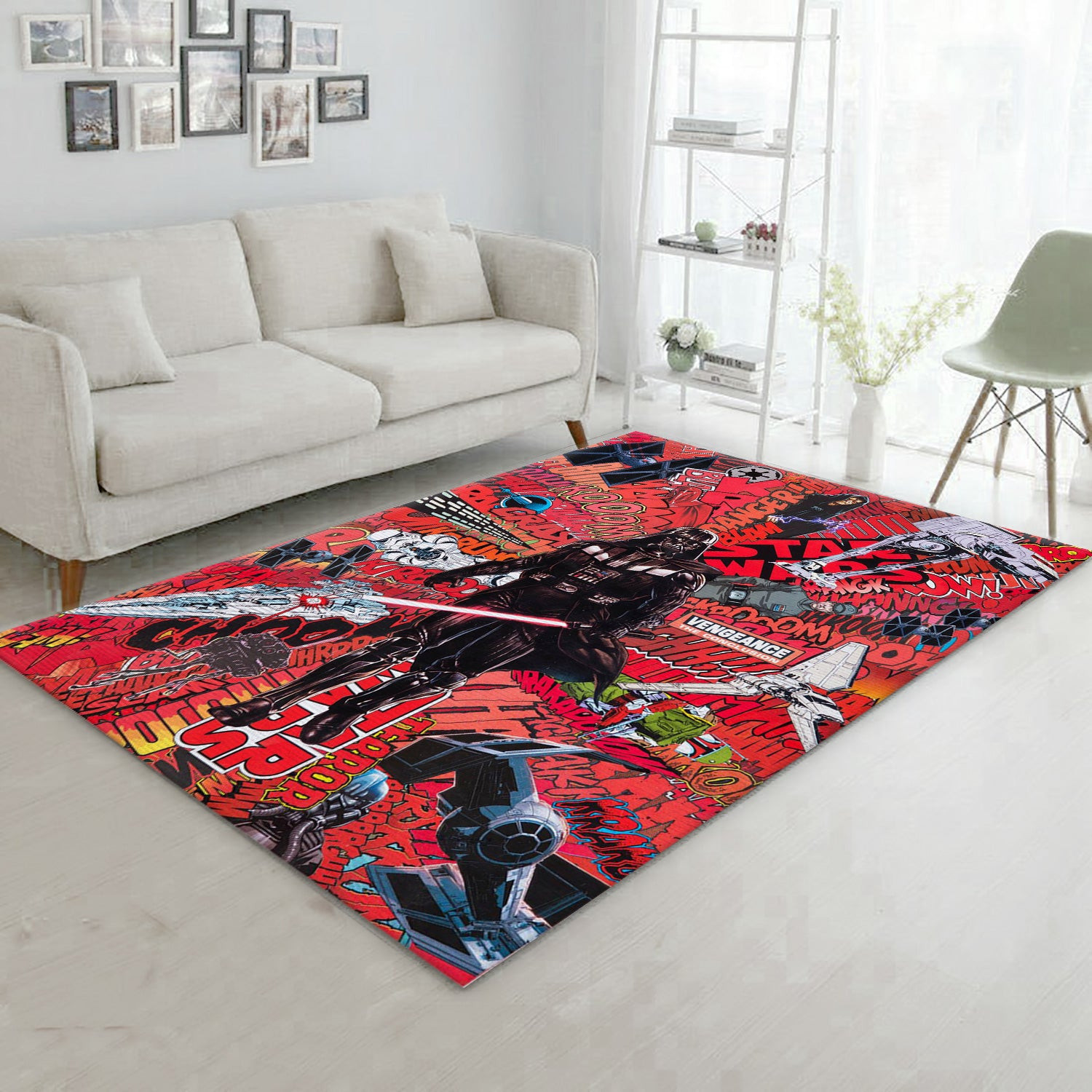 Star Wars Darth Red Rug, Living Room And Bedroom Rug - Home Decor Floor Decor - Indoor Outdoor Rugs