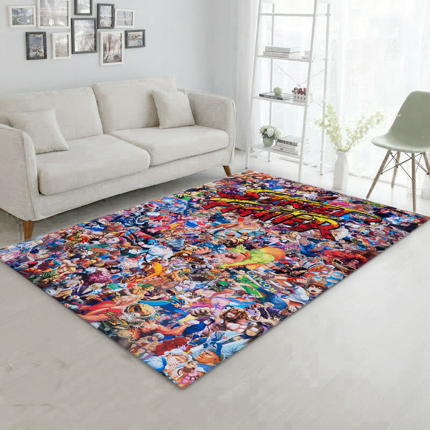 Street Fighter Area Rug, Living Room And Bedroom Rug - Home Decor - Indoor Outdoor Rugs