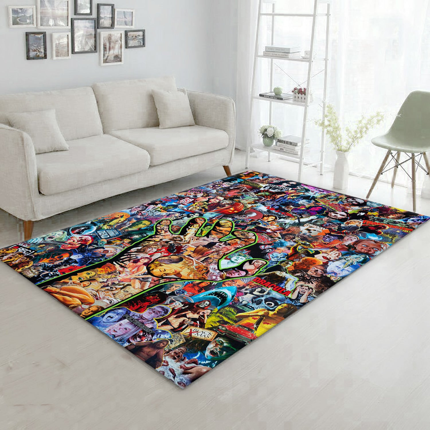 Horror Movie Area Rug, Living Room Rug - Home Decor - Indoor Outdoor Rugs