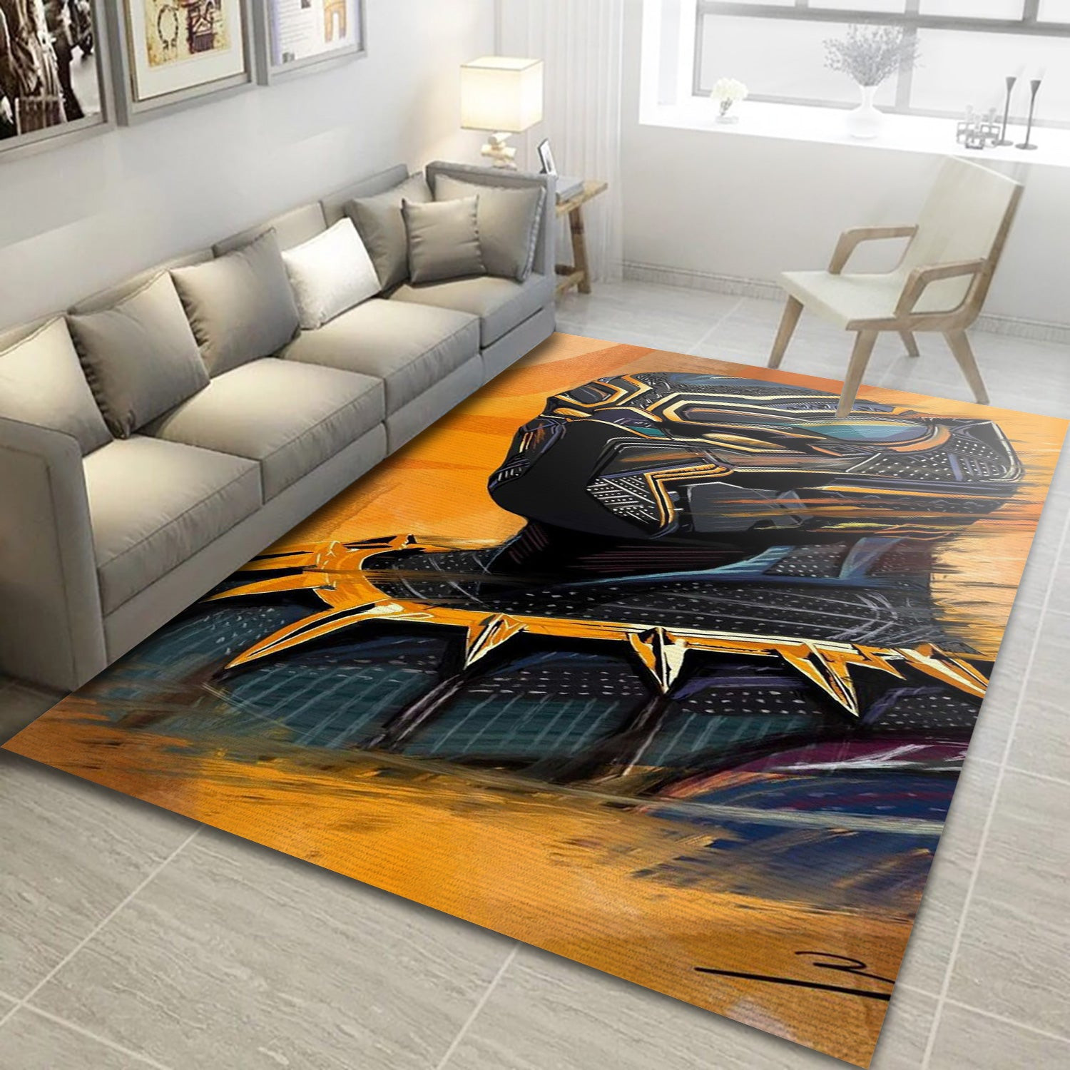 Black Panther Art Area Rug For Christmas, Bedroom Rug - Home US Decor - Indoor Outdoor Rugs