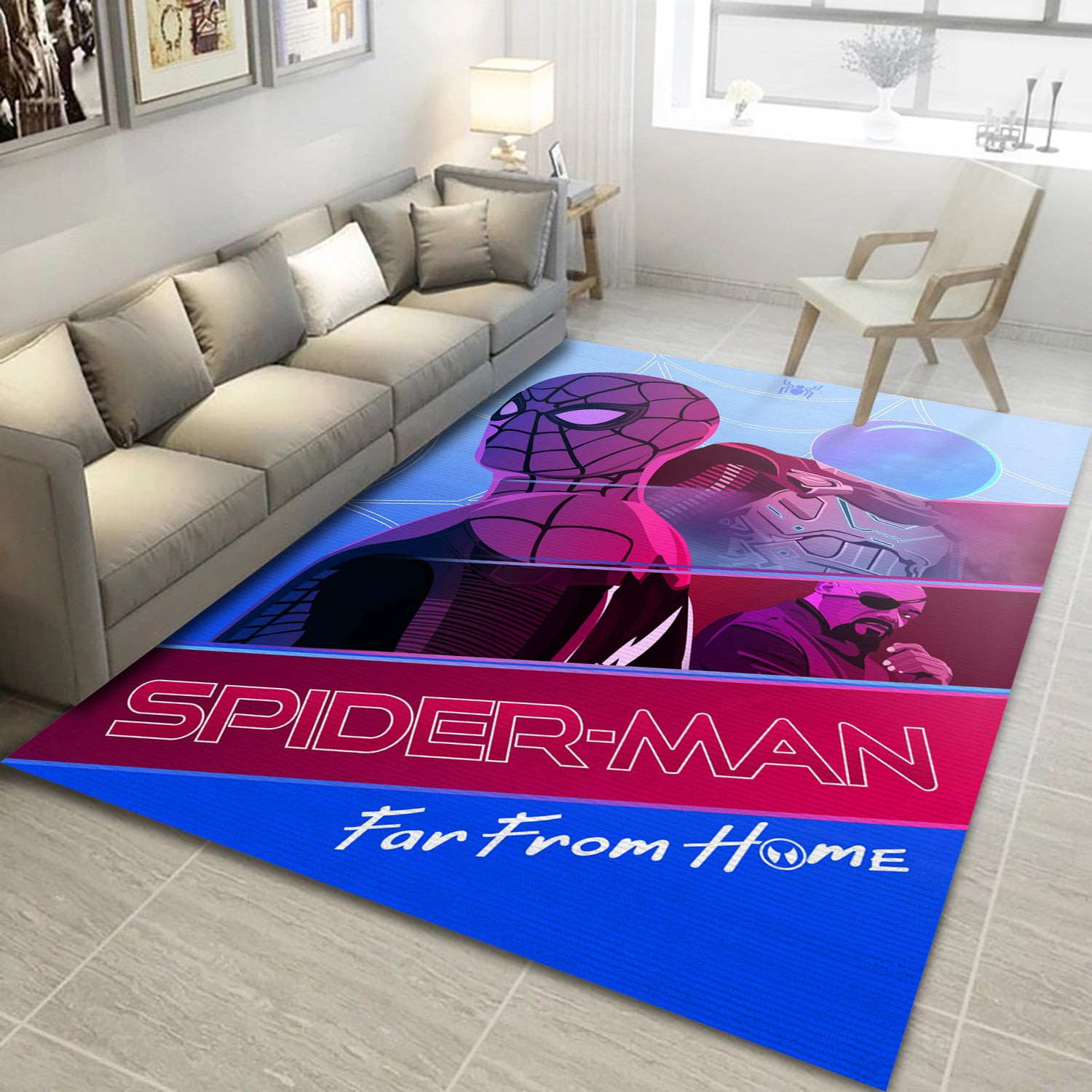 Spider Man Far From Home Ver1 Area Rug For Christmas, Living Room Rug - Floor Decor - Indoor Outdoor Rugs