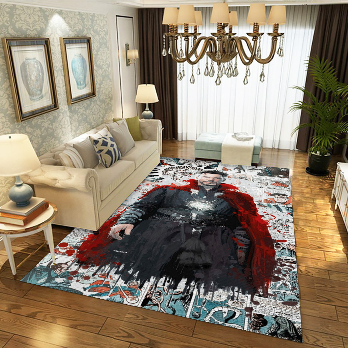 Doctor Strange Comic Ver2 Rug, Living Room Rug - Floor Decor - Indoor Outdoor Rugs