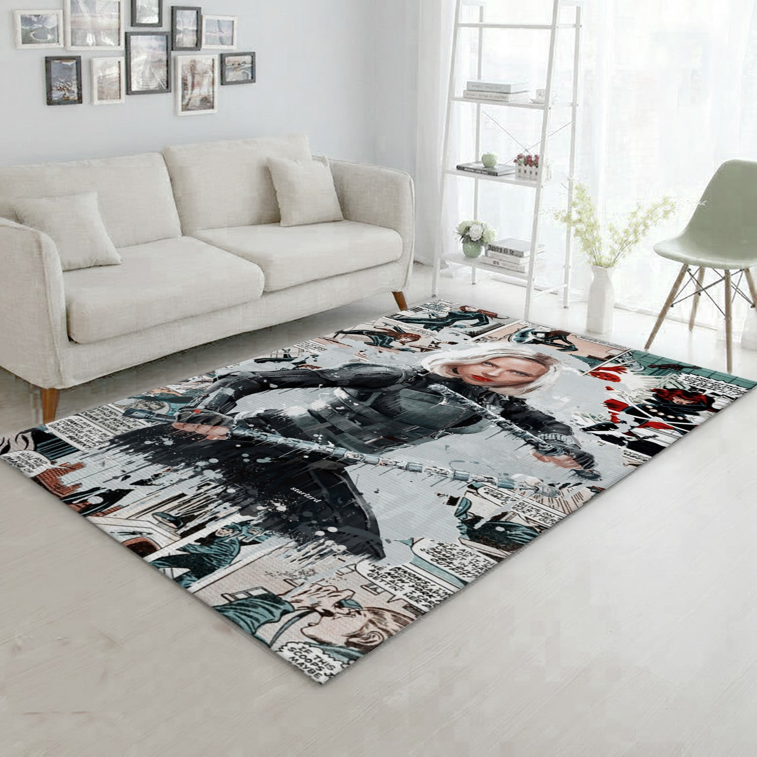 Black Widow Comic Ver1 Area Rug For Christmas, Living Room Rug - Home Decor Floor Decor - Indoor Outdoor Rugs