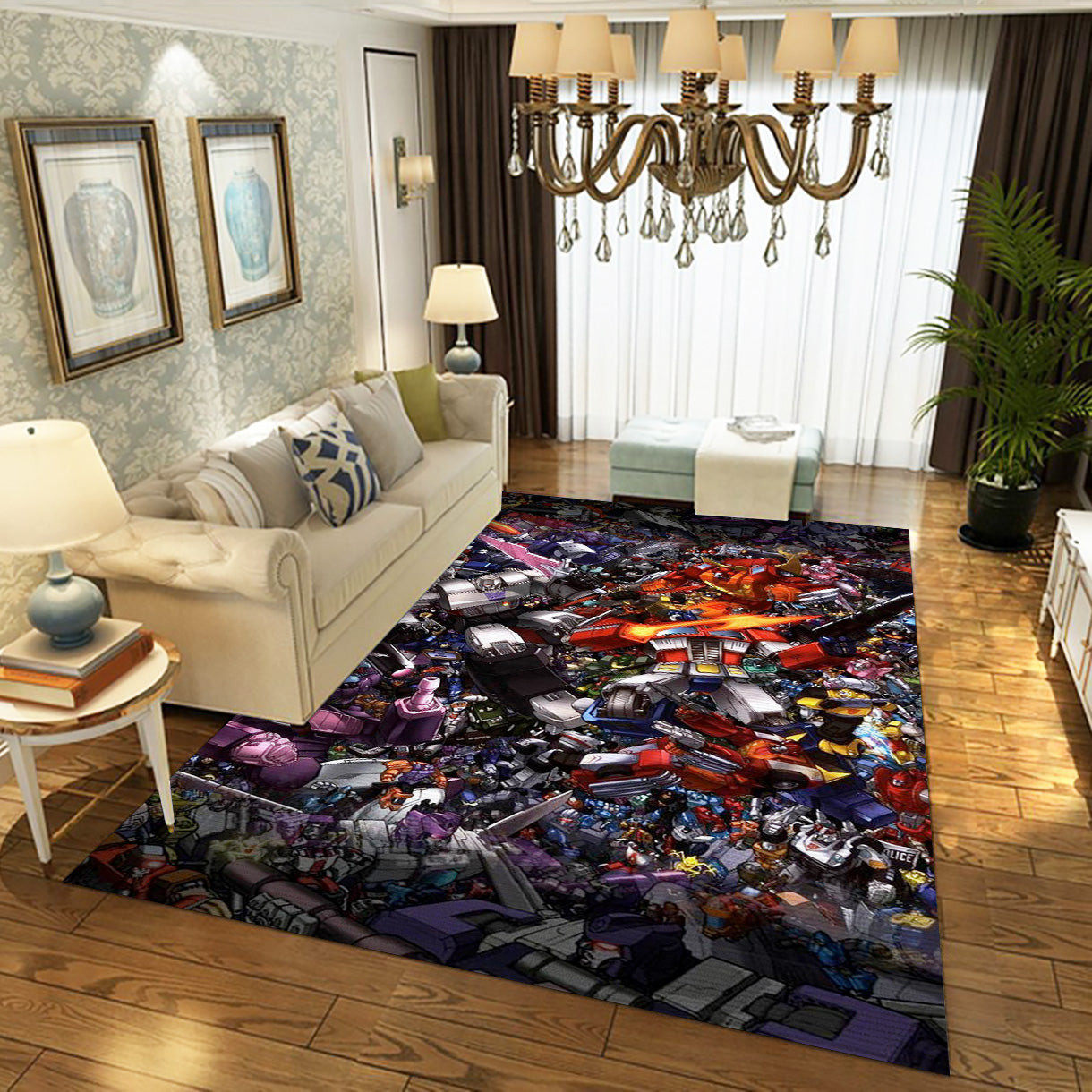 All Transformers Rug, Living Room Rug - Home Decor Floor Decor - Indoor Outdoor Rugs