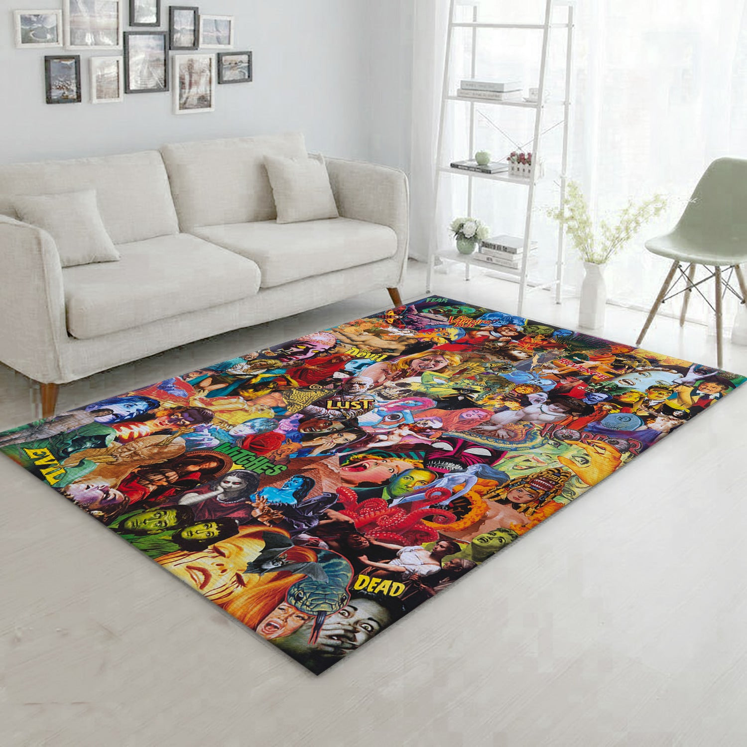 Vampires Devils Witches Rug, Living Room Rug - Home US Decor - Indoor Outdoor Rugs