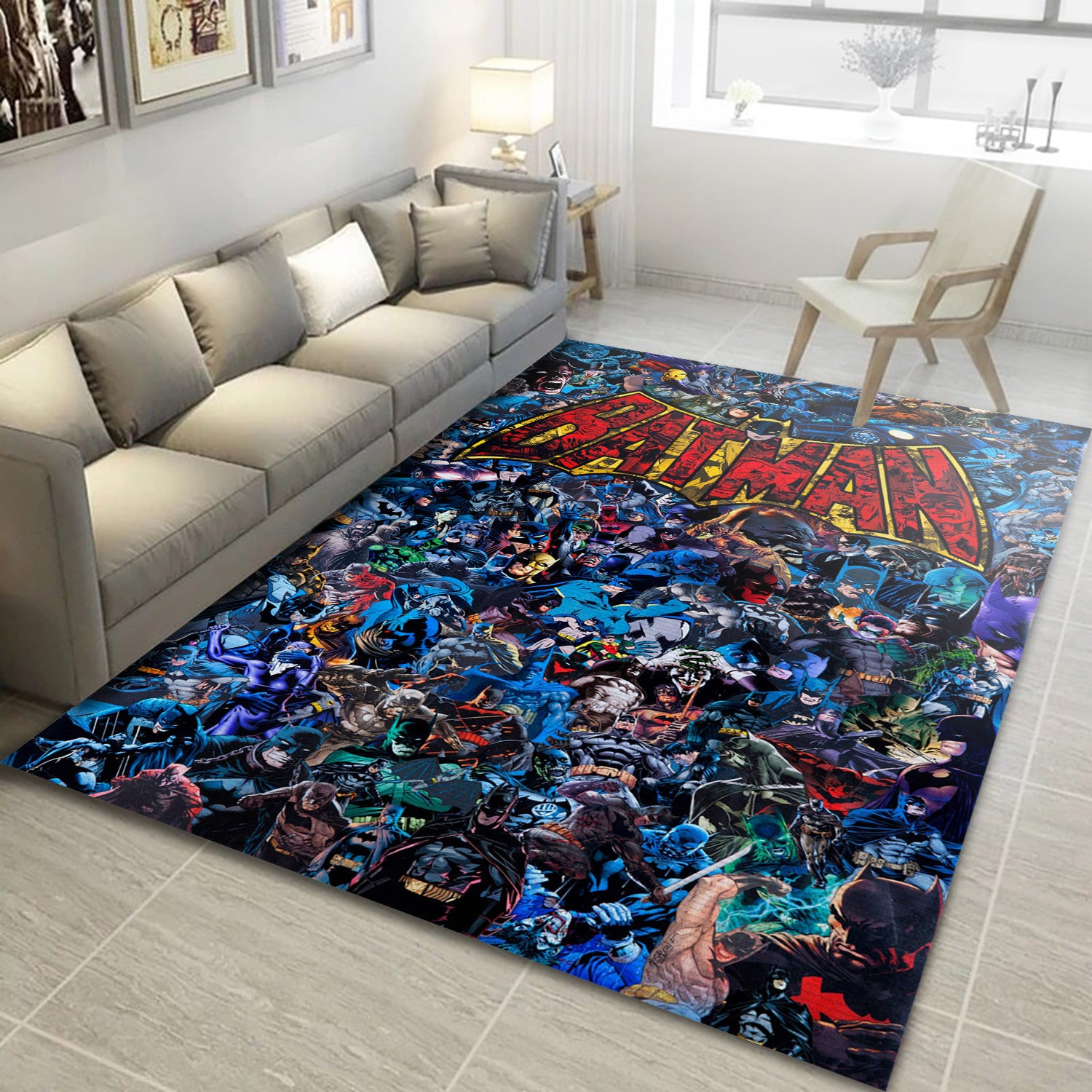 Batman V4 Rug, Bedroom Rug - Floor Decor - Indoor Outdoor Rugs