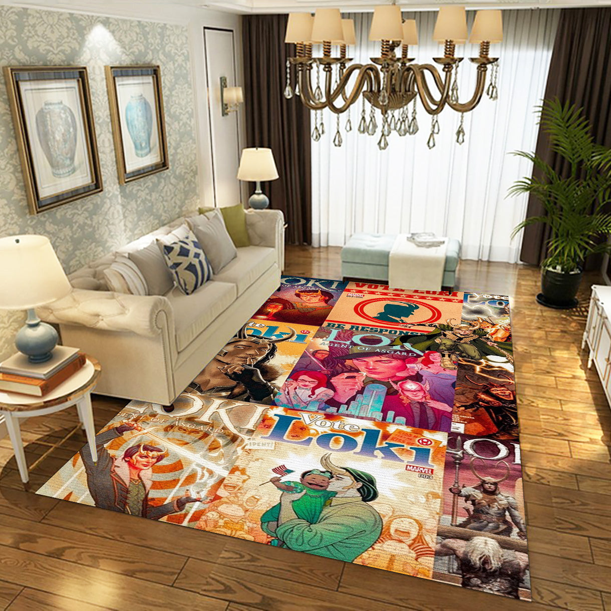 Loki Comic Area Rug, Living Room And Bedroom Rug - Home US Decor - Indoor Outdoor Rugs