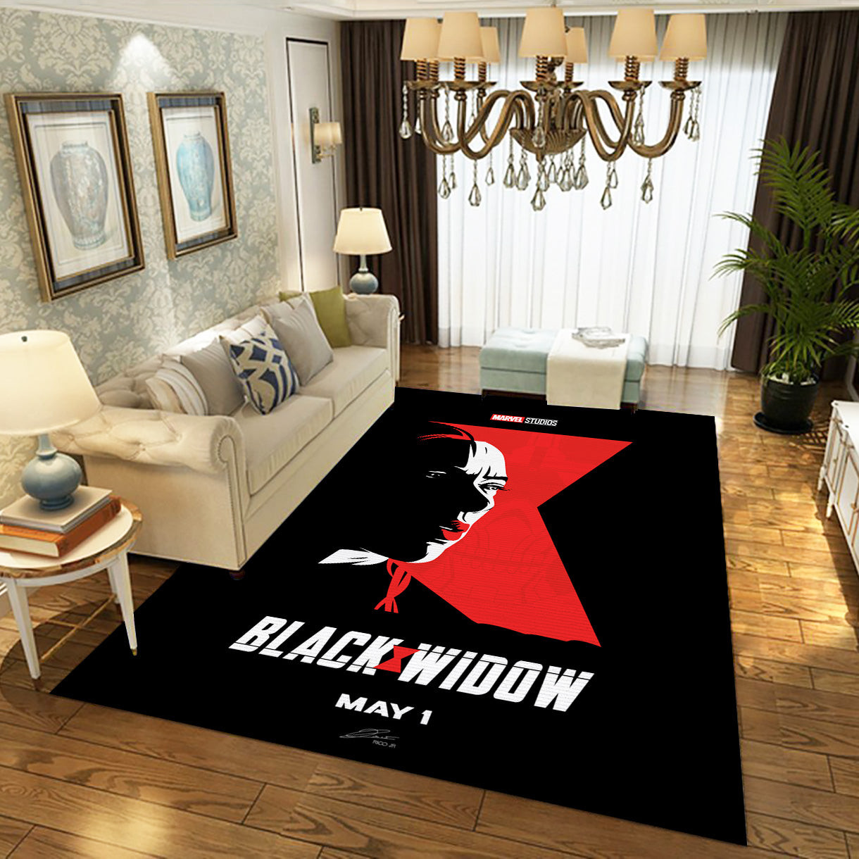 Black Widow Area Rug For Christmas, Bedroom Rug - Home Decor Floor Decor - Indoor Outdoor Rugs