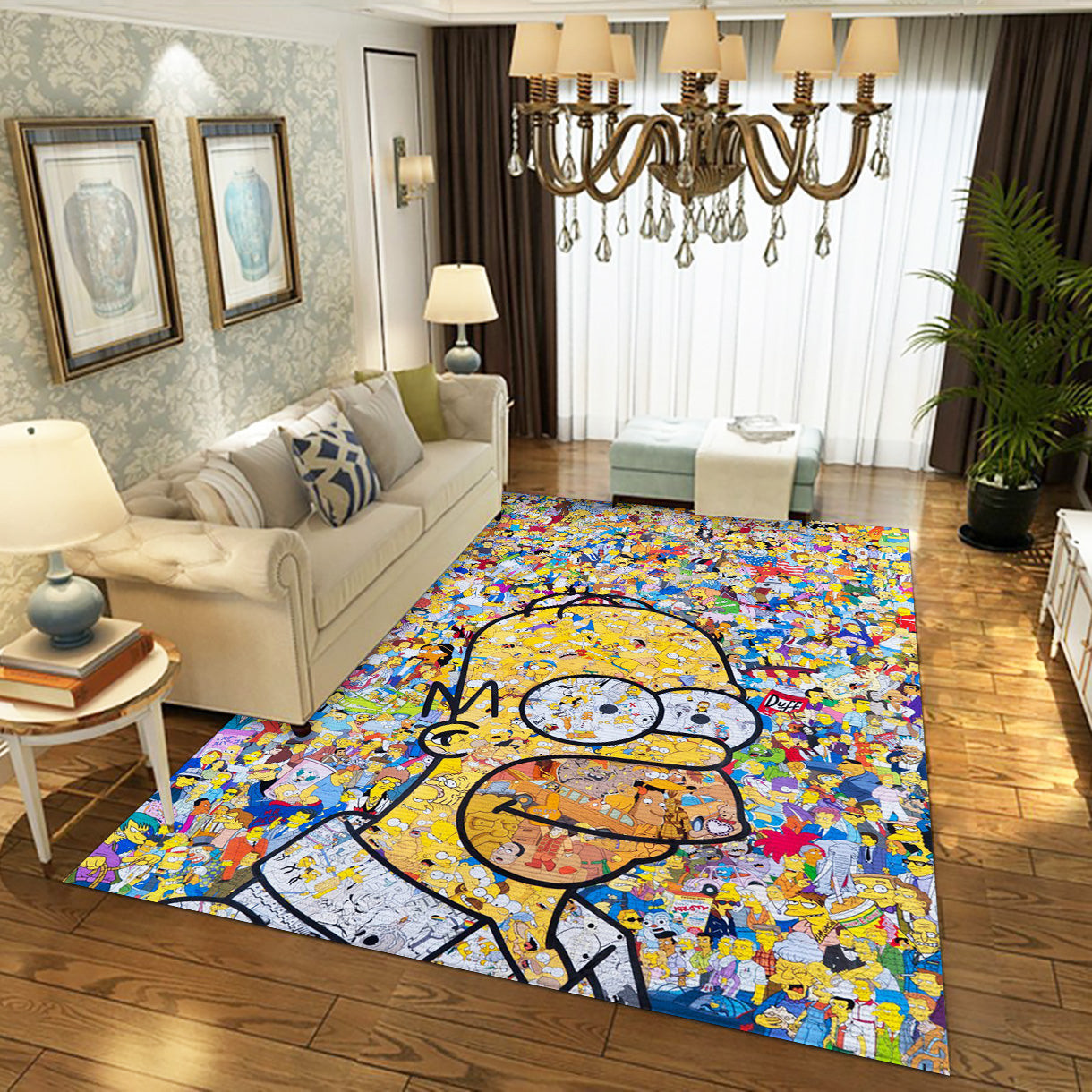 The Simpsons V1 Area Rug For Christmas, Living Room Rug - Carpet Floor Decor - Indoor Outdoor Rugs