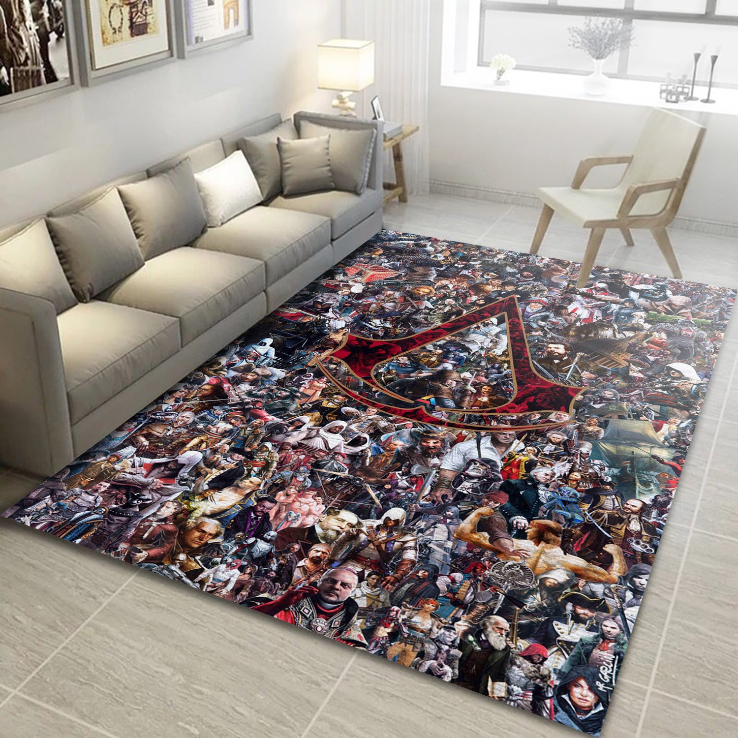 Assassin Creed Movie Area Rug, Living Room Rug - Home US Decor - Indoor Outdoor Rugs