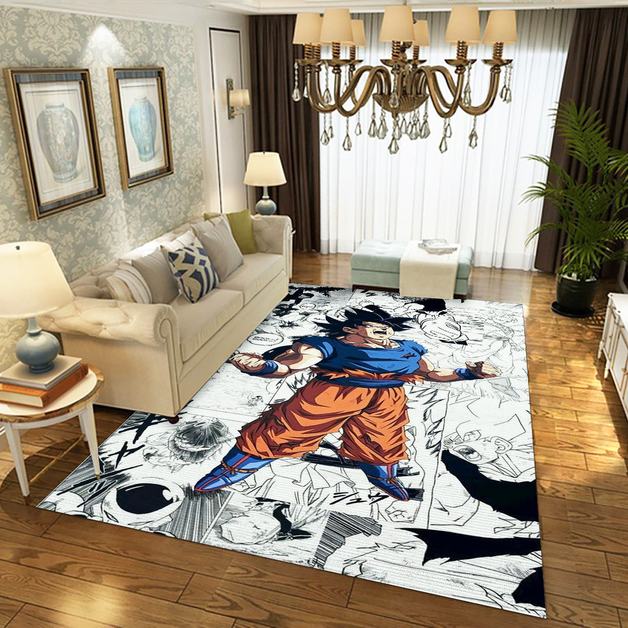 Dragon Ball Comic Area Rug, Living Room Rug - Home Decor Floor Decor - Indoor Outdoor Rugs