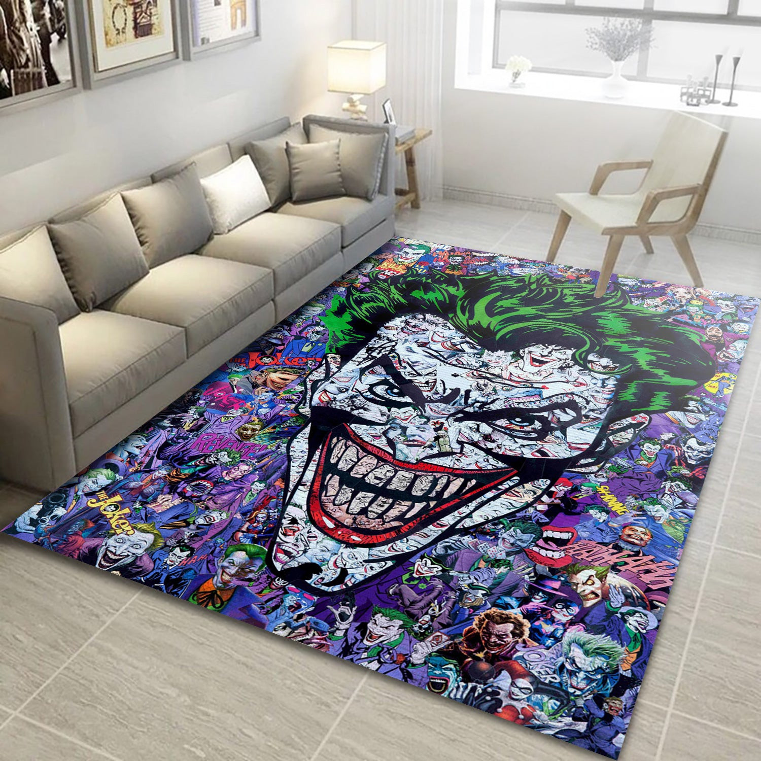 The Joker Area Rug, Bedroom Rug - Home Decor Floor Decor - Indoor Outdoor Rugs