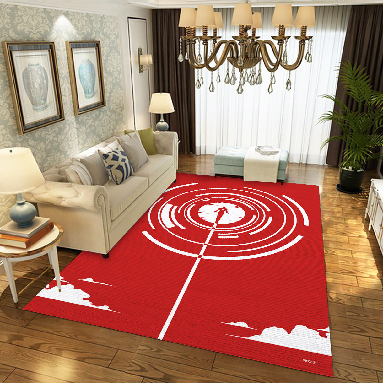 Iron Man Ver1 Area Rug, Living Room Rug - Home US Decor - Indoor Outdoor Rugs