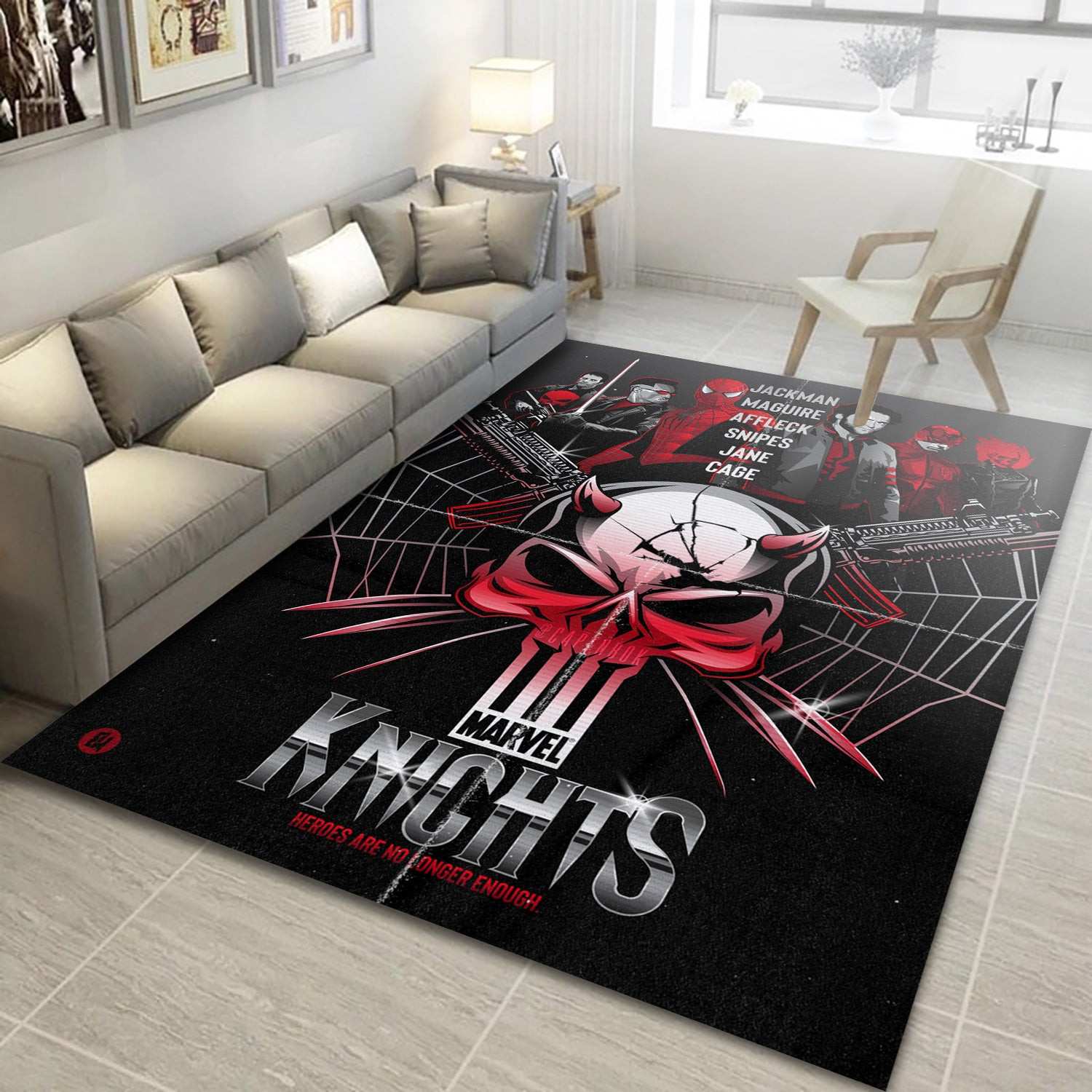 Marvel Knights Area Rug, Bedroom Rug - Home Decor - Indoor Outdoor Rugs