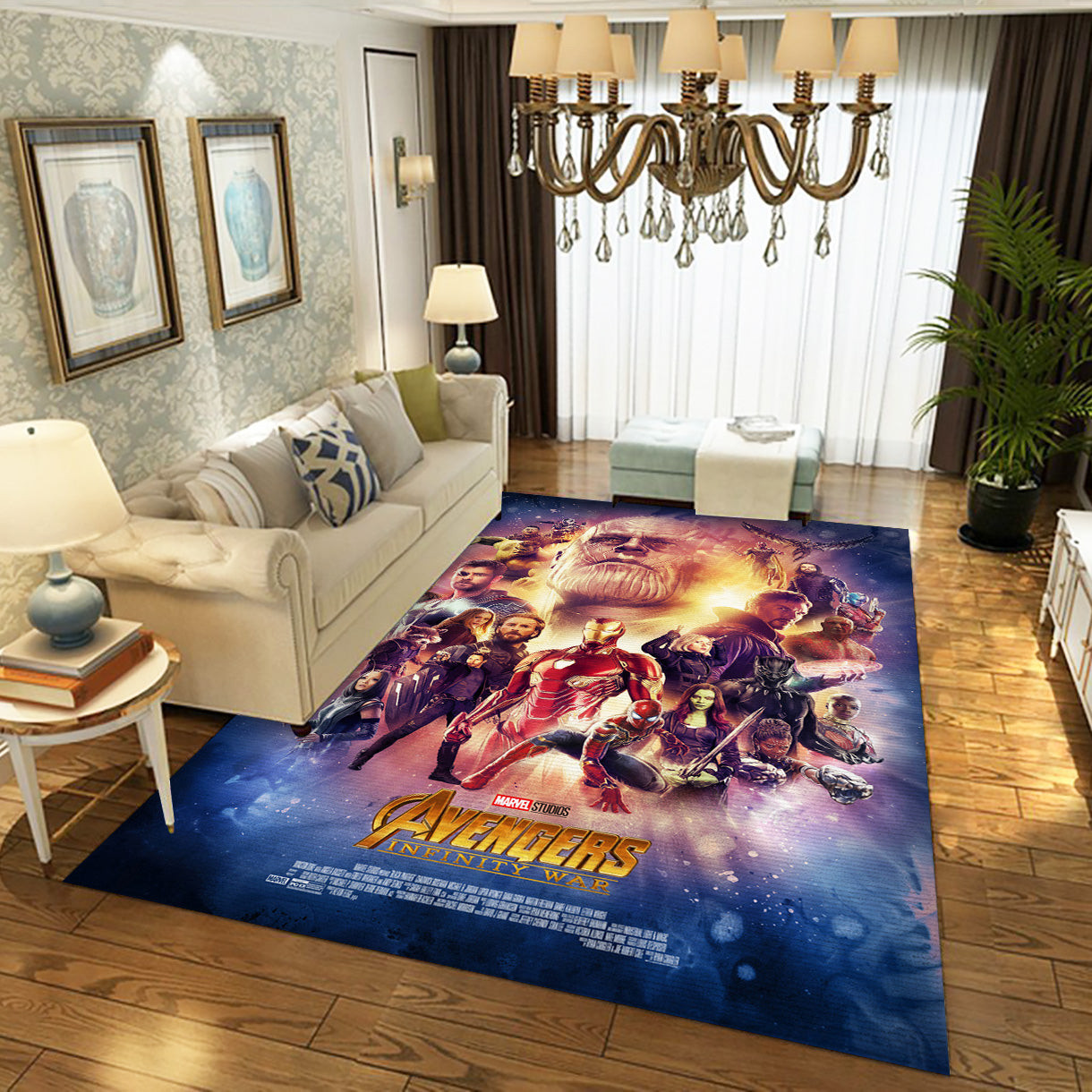 Avengers Infinity War Ver1 Rug, Living Room Rug - Home Decor - Indoor Outdoor Rugs
