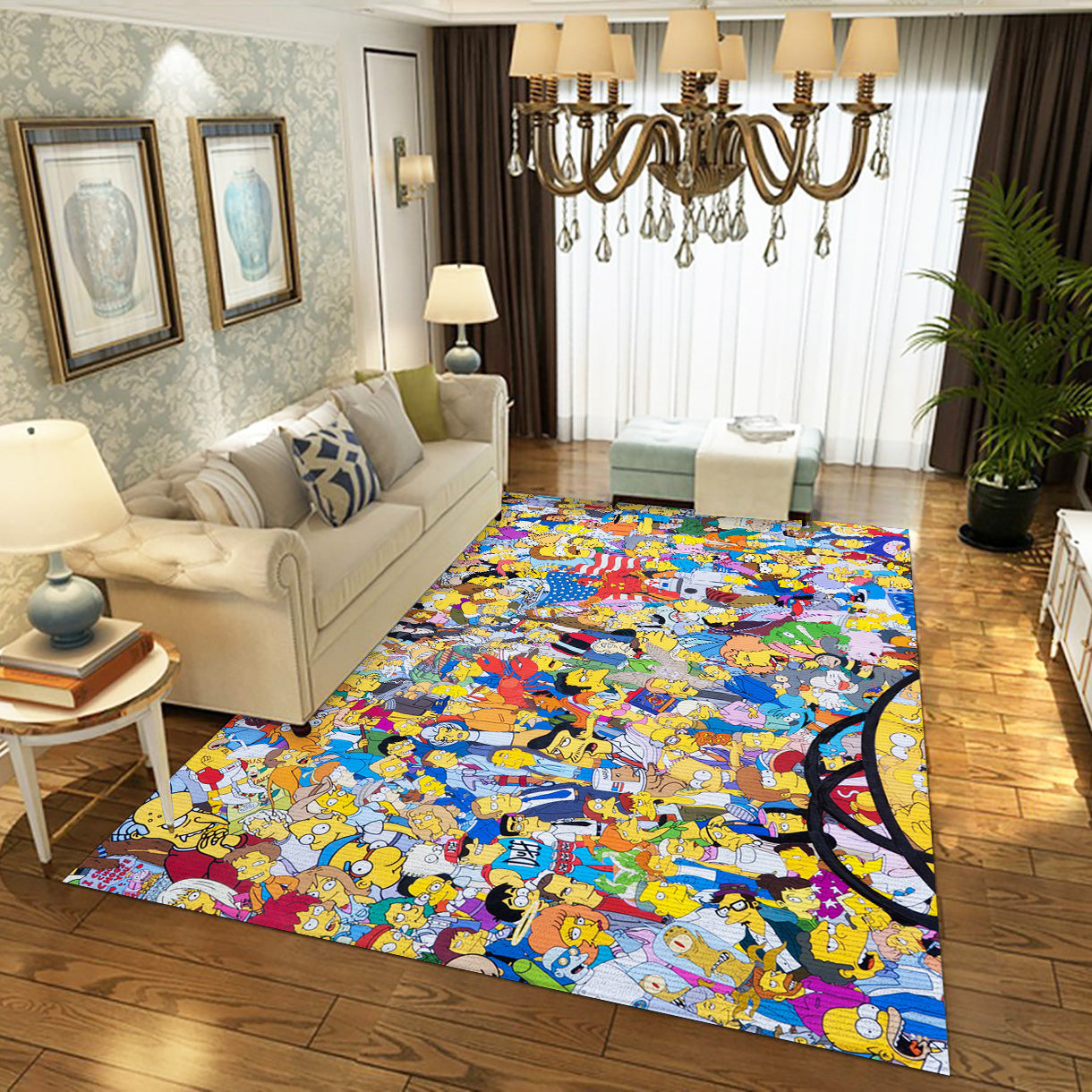 The Simpsons Area Rug For Christmas, Living Room And Bedroom Rug - Floor Decor - Indoor Outdoor Rugs