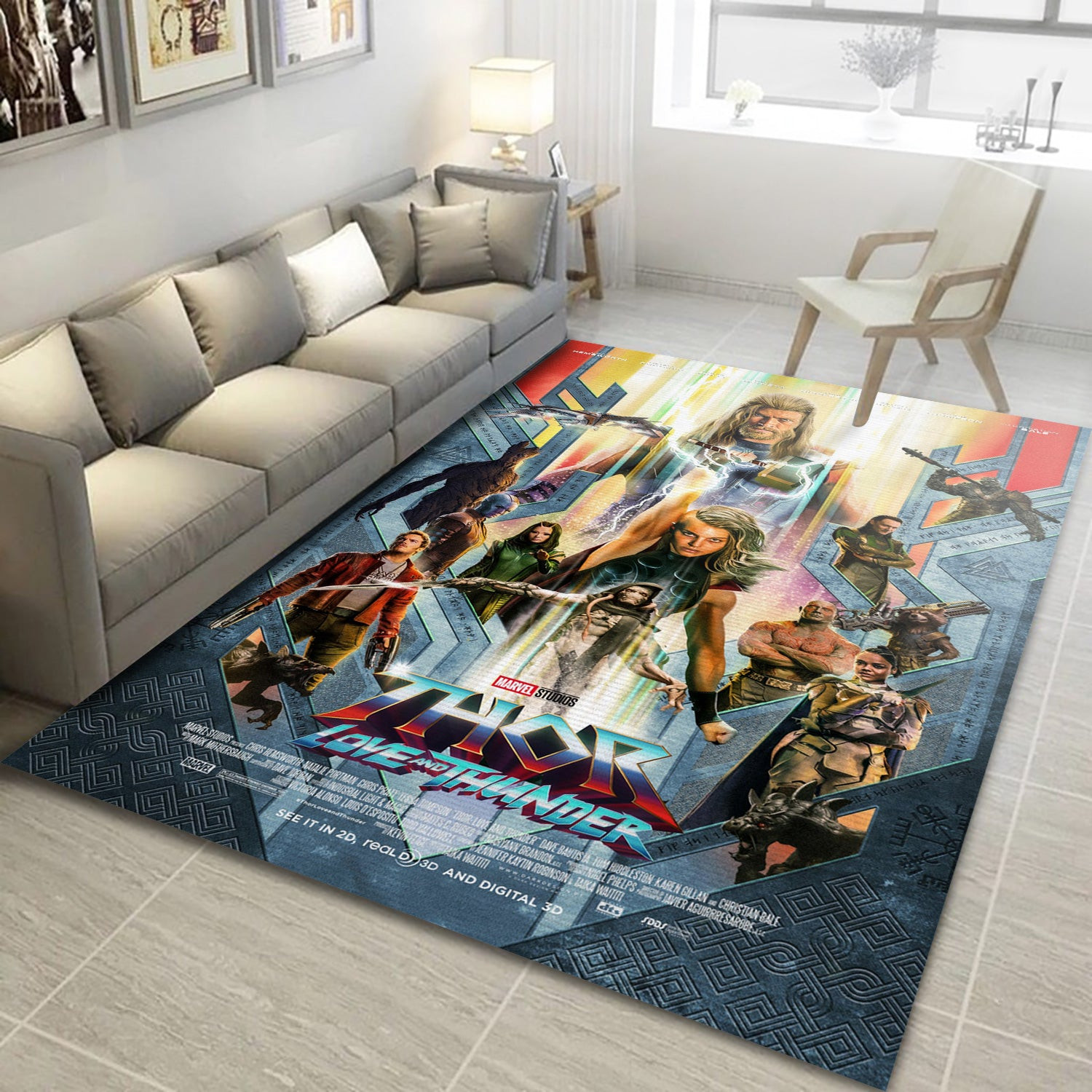 Thor Love And Thunder Movie Area Rug, Bedroom Rug – Home US Decor – Indoor Outdoor Rugs