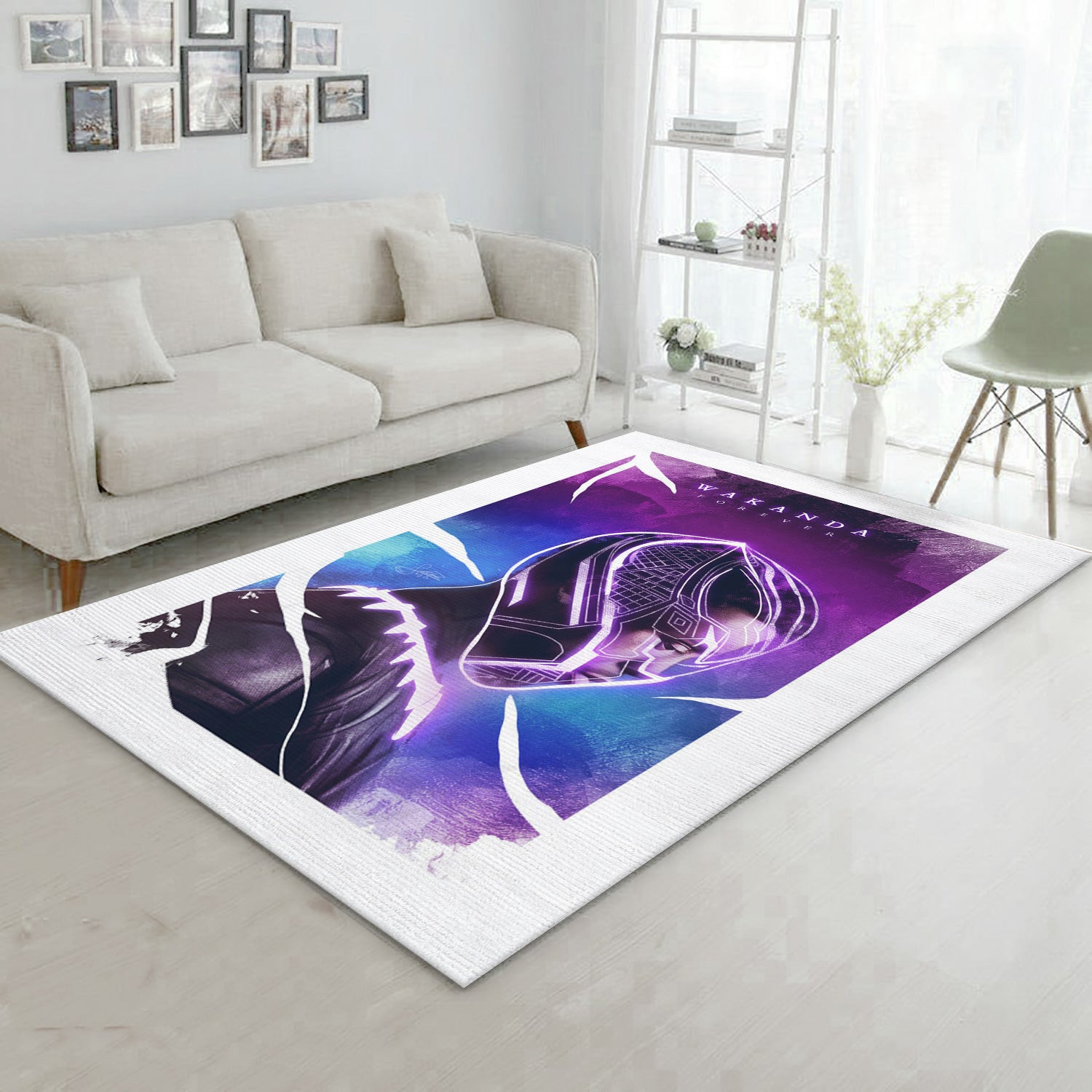 Black Panther Wakanda Forever Movie Area Rug, Living Room And Bedroom Rug - Floor Decor - Indoor Outdoor Rugs