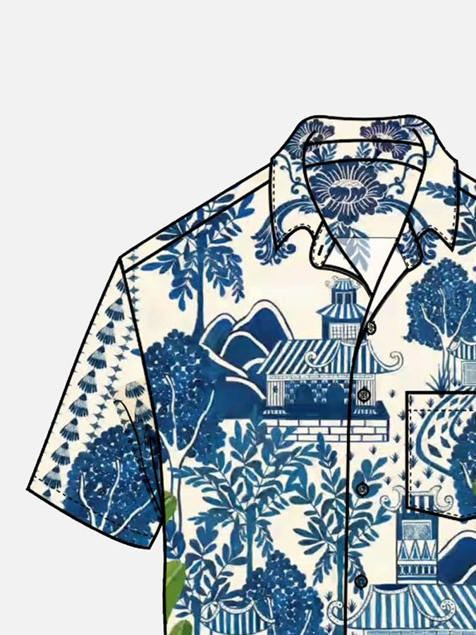 Original Mens Hawaiian Shirt By Royaura Designer