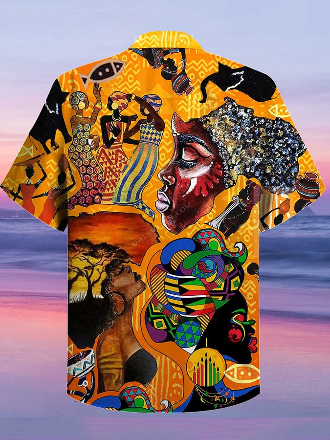 Mens Africa You Cannot Forget Africa Limited Hawaiian Shirt