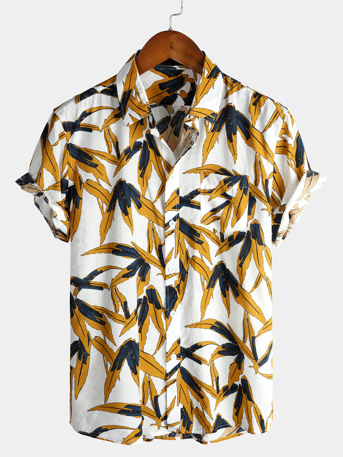 Mens Floral Holiday Cotton Shirt Hawaiian Shirt for Men Women