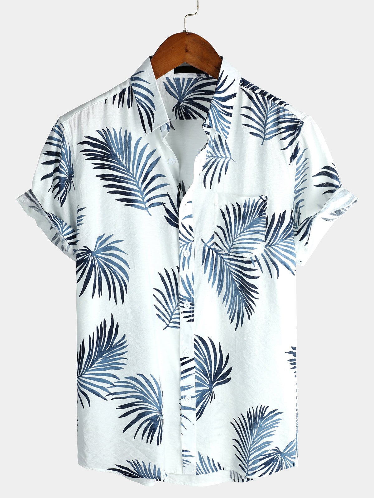 Mens Floral Holiday Cotton Shirt Hawaiian Shirt for Men Women