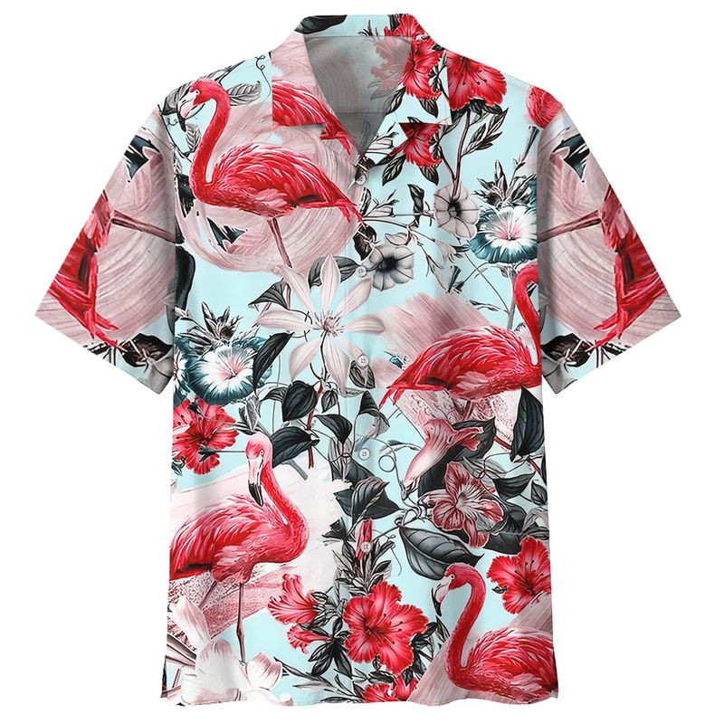 Familleus - Flamingo Hawaiian Shirt For Men Women