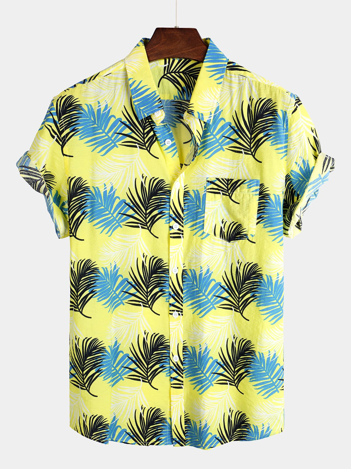 Mens Floral Holiday Cotton Shirt Hawaiian Shirt for Men Women