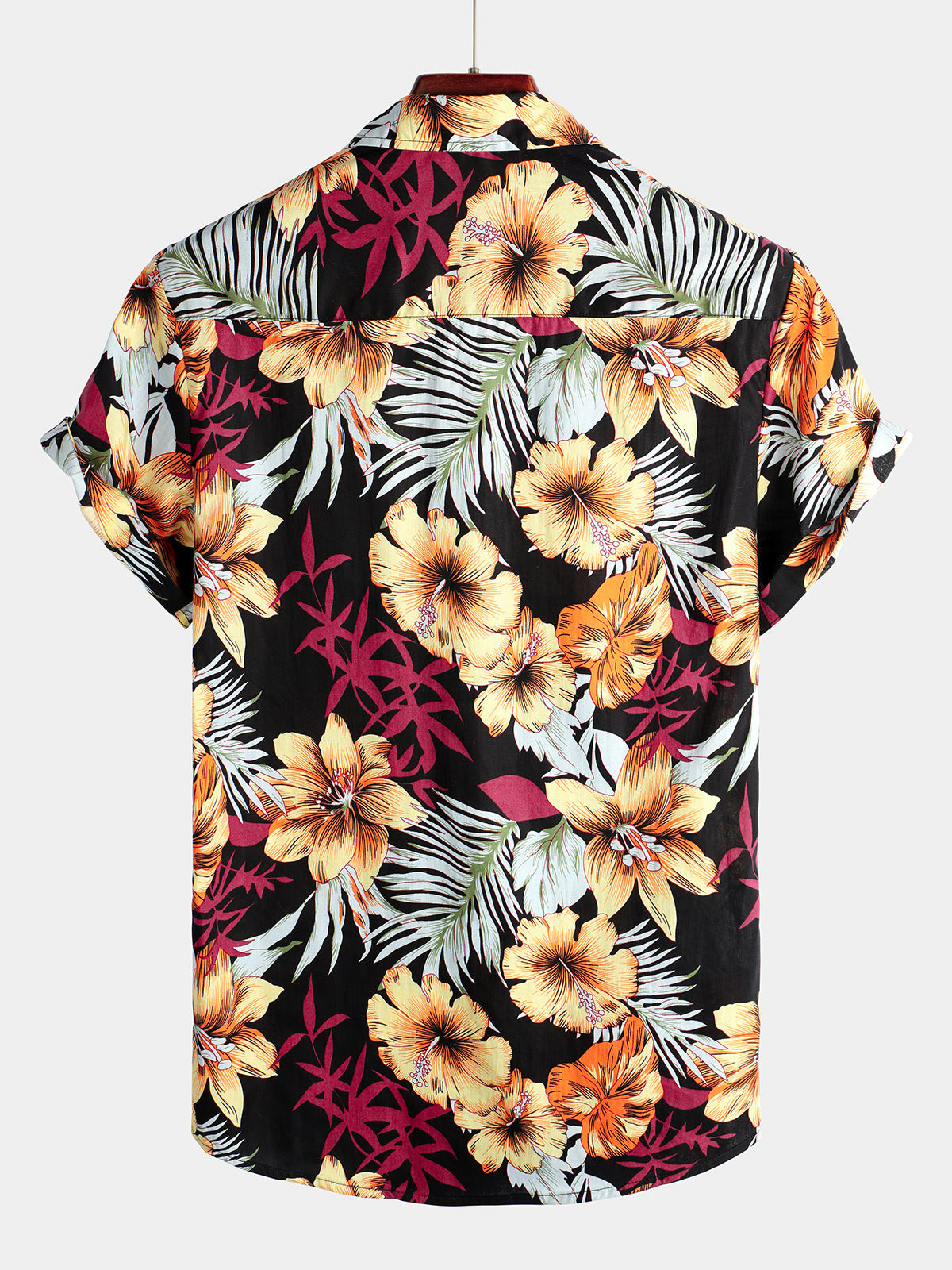 Mens Floral Tropical Hawaiian Cotton Shirt