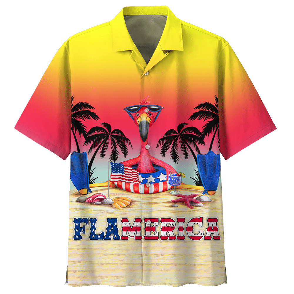 Flamingo Hawaiian Shirt For Men Women